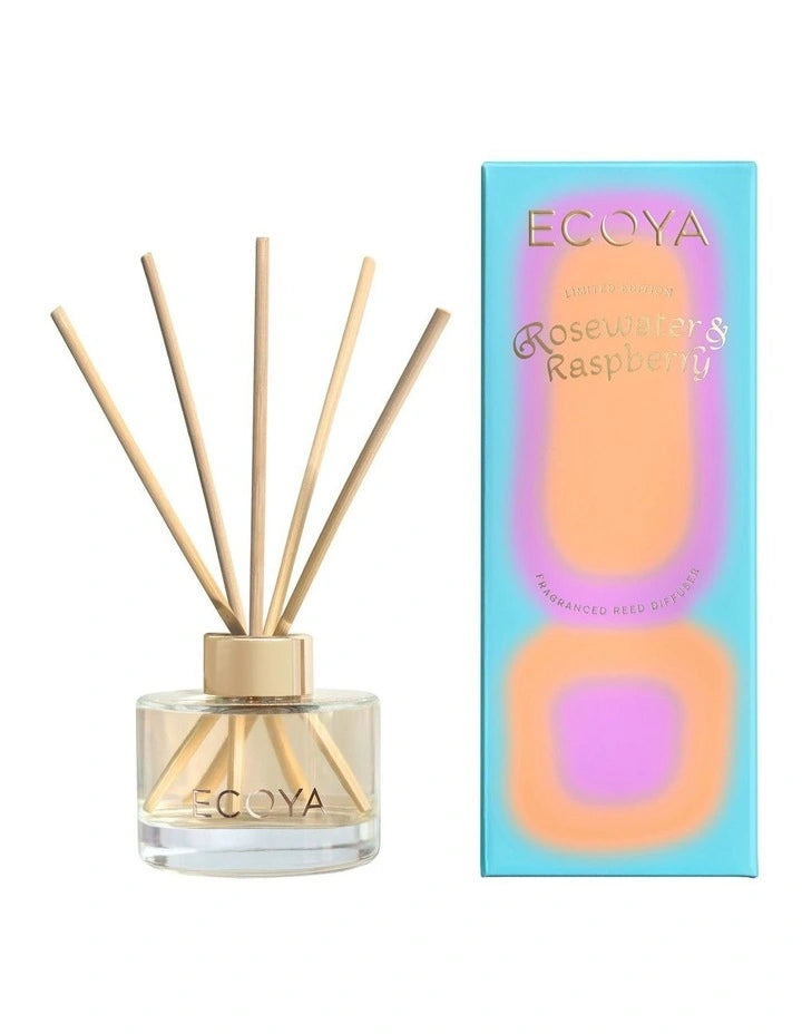 Ecoya Rosewater and Raspberry Mini Reed Diffuser 50ml