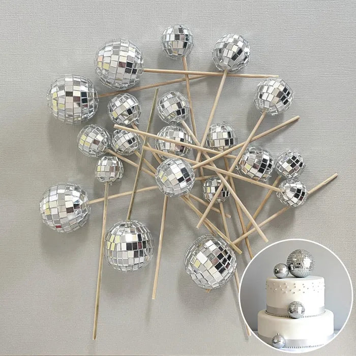 Disco Deco Foam Ball Topper 20 Piece