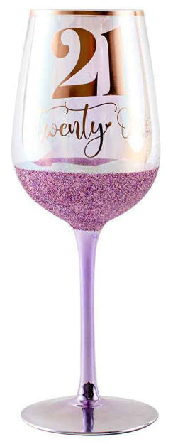 21 Glitterati Wine Glass Purple