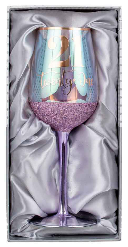21 Glitterati Wine Glass Purple