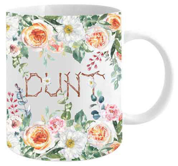 C  T Floral Mug
