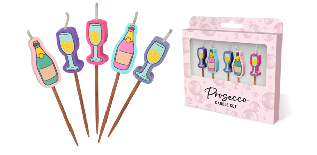 Prosecco Novelty Candle Set