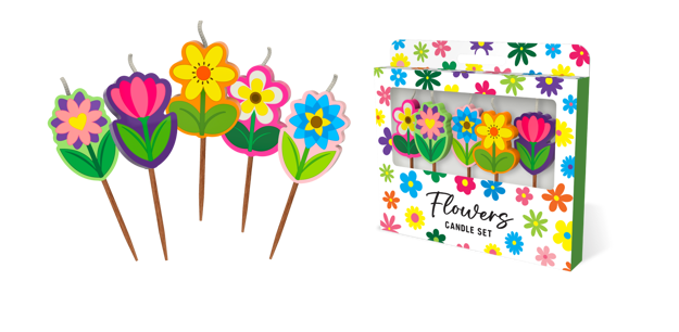 Flowers Novelty Candle Set