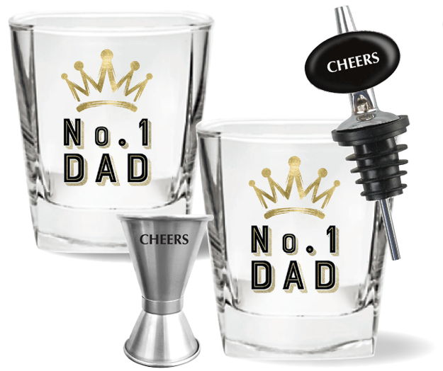 Dad Spirit Glass 4 Piece Gift Set