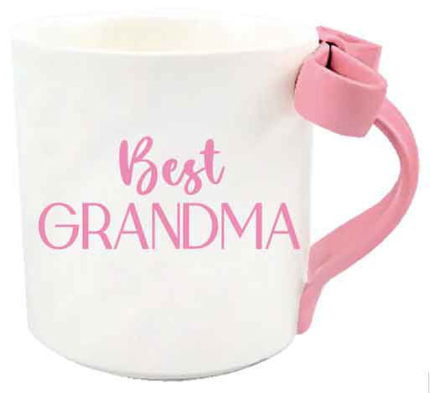Ribbon Of Love Best Mum Mug With Bow Handle