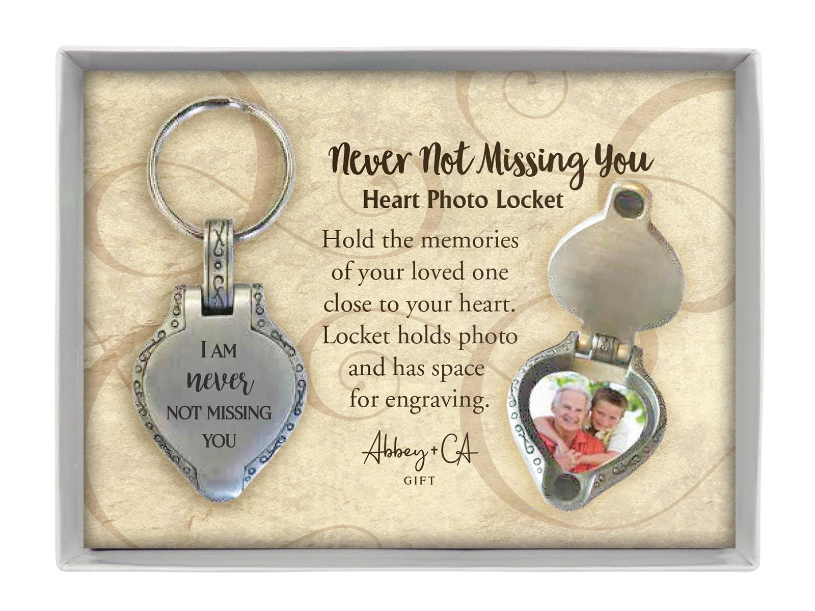 Keyring Heart  Photo Locket