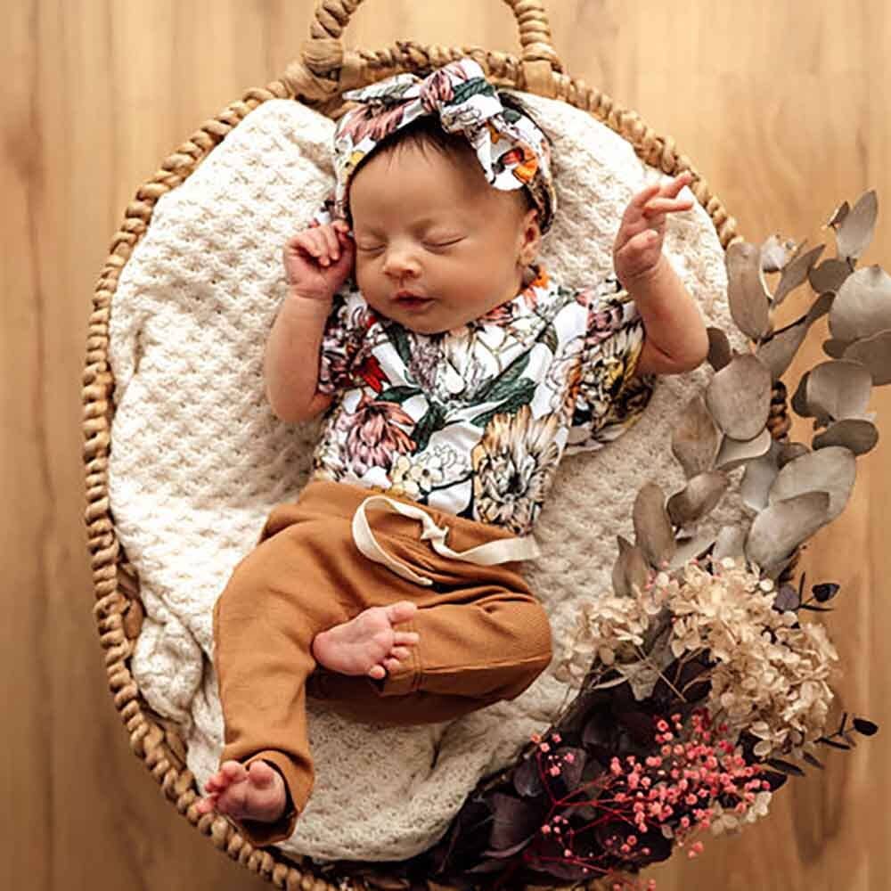 Australiana Short Sleeve Organic Bodysuit: Newborn (0000)