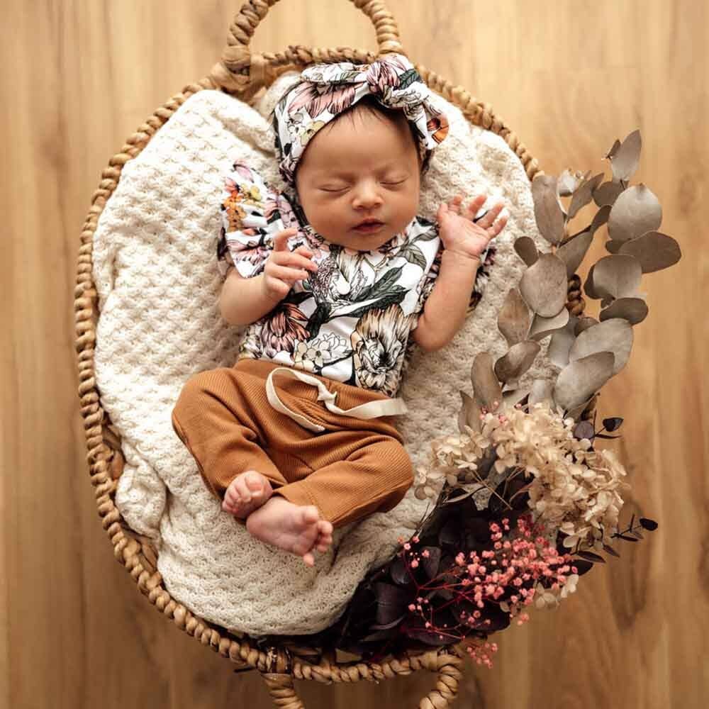 Australiana Short Sleeve Organic Bodysuit: Newborn (0000)