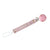 Coloured Panel Leather Dummy Clips: Blush / Baby Pink