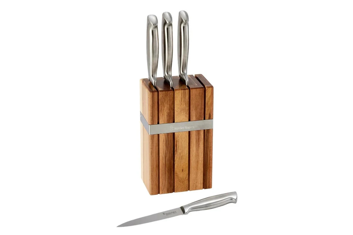 Stanley Rogers Banded Stripe 5Pce Knife Block
