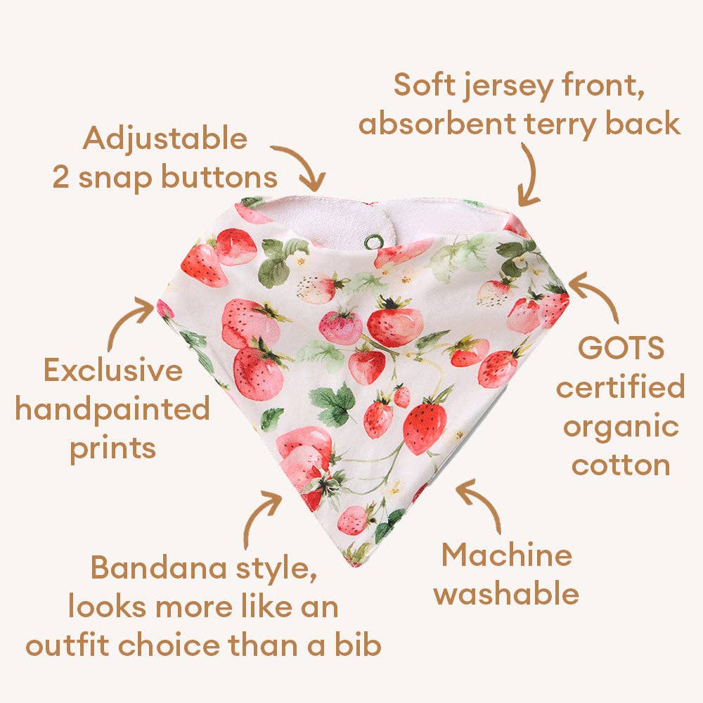 Snuggle Hunny Strawberry Dribble Bib