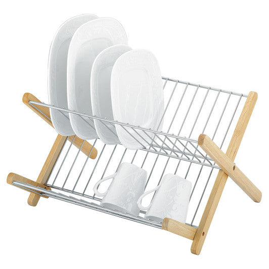 Avanti Monterey Wood Chrome Dish Rack