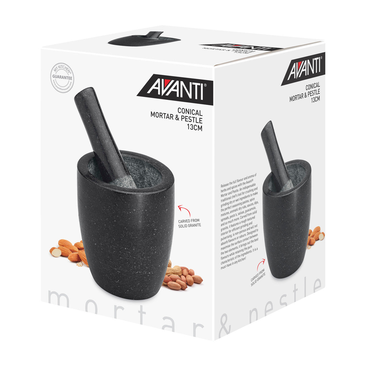 Avanti 13cm Conical Black Mortarpestle