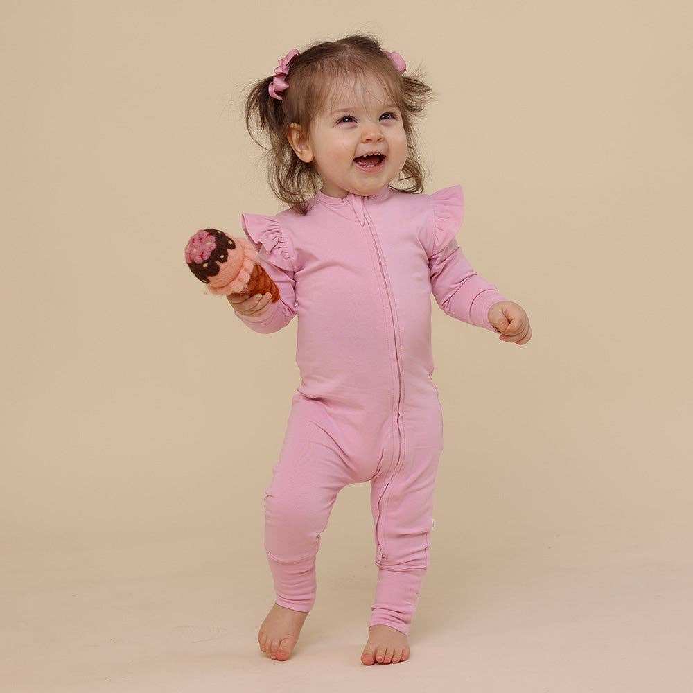 Bubblegum Organic Snugglesuit Convertible Romper: 6-12 Months (0)