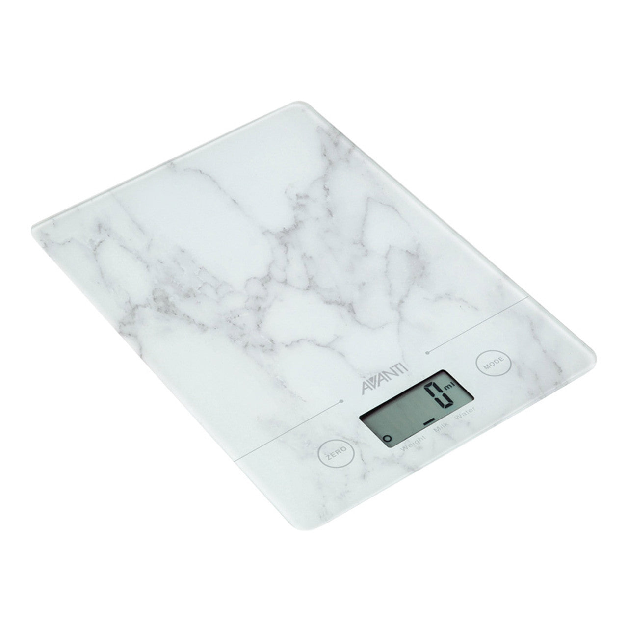 Avanti Compact Kitchen Scale White Marble