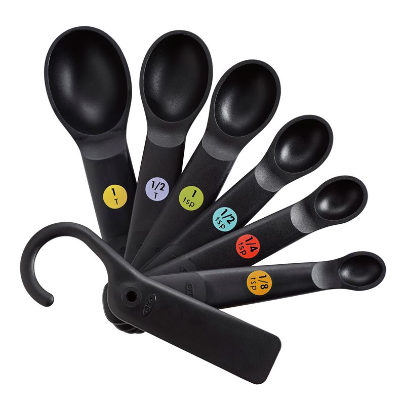 OXO Good Grips 7 Pce Plastic Measure Spoons Black