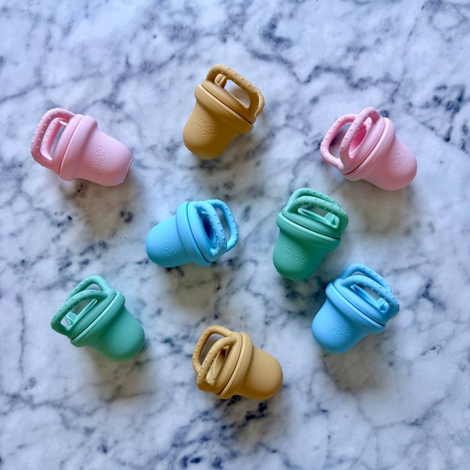 Foodie Teether – Silicone Baby Feeder: Fairy Floss + Biscoff