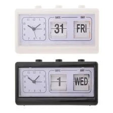 Alarm Clock Calendar Black & White