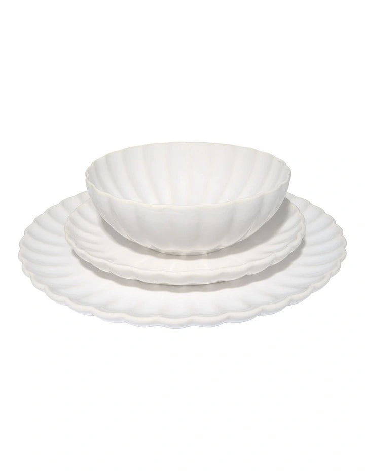 Maxwell and Williams Casa Domani Solare 12Pce Dinner Set Cream