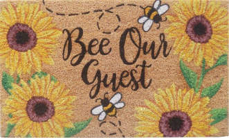 Soulmate Coir Mat Bee Our Guest 45x75cm