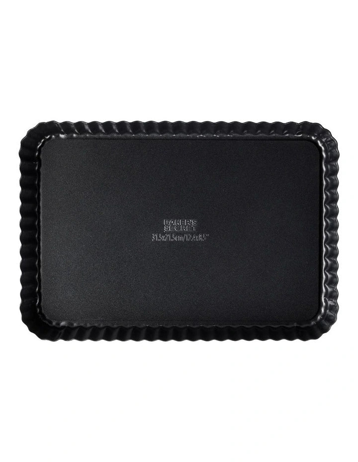 Bakers Secret Non-Stick  Loose Base Rectangular Tart/Quiche Pan