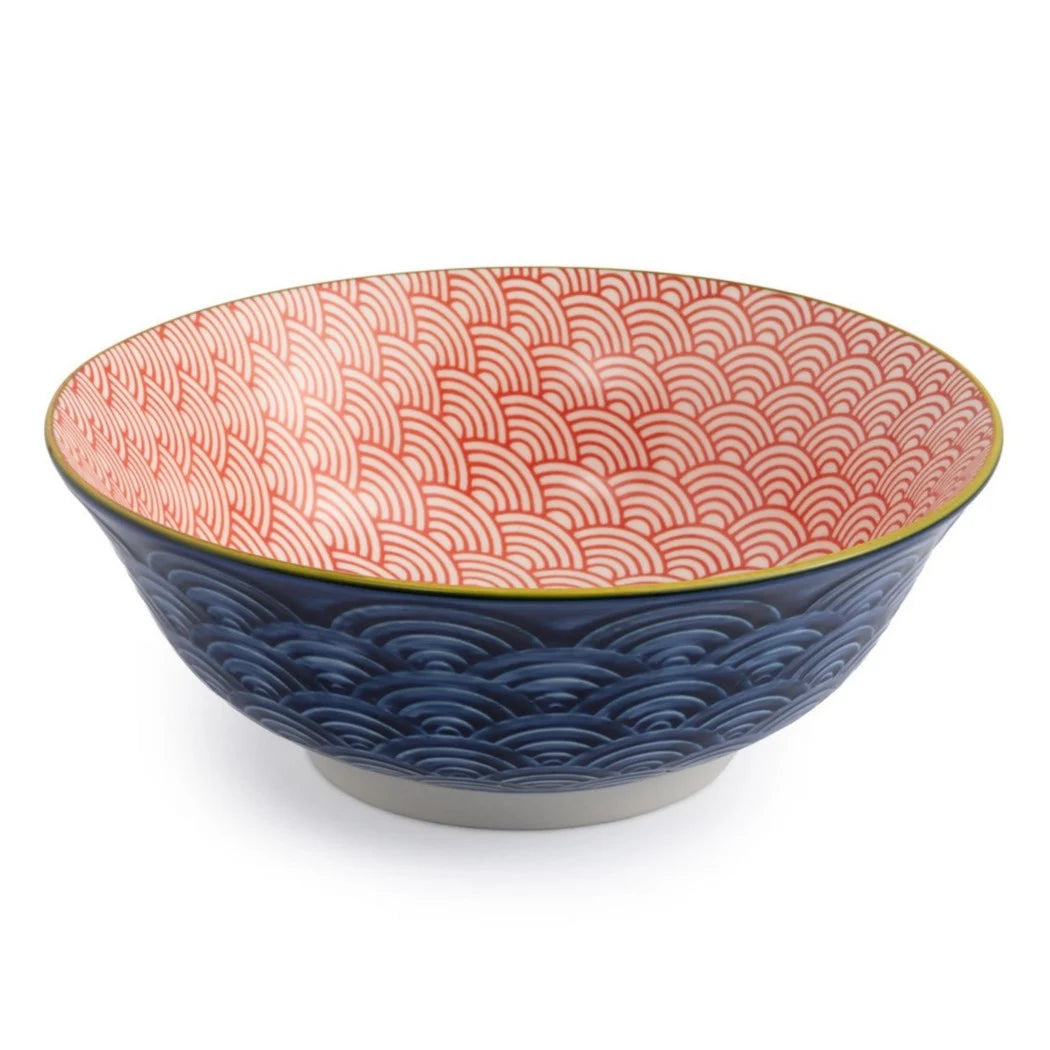 Mikasa Blue Red Arc Ramen Bowl 21cm