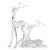 Holly and Ivy Glistening Sitting Reindeer 28cm