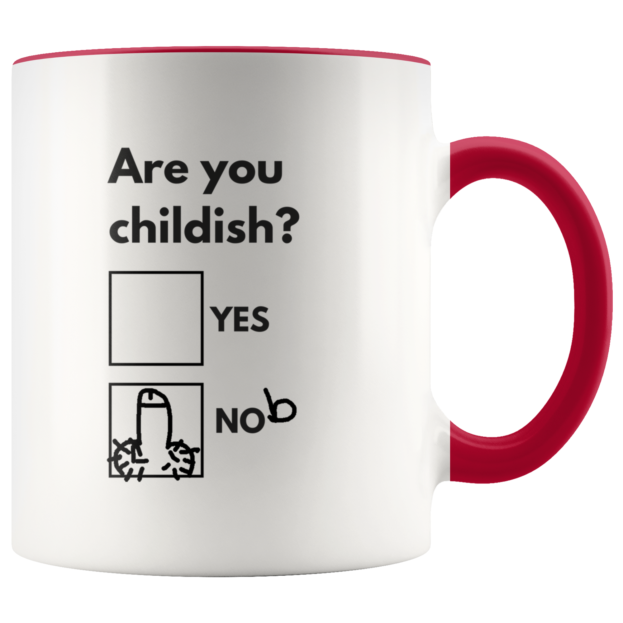 Are You Childish Mug: Black