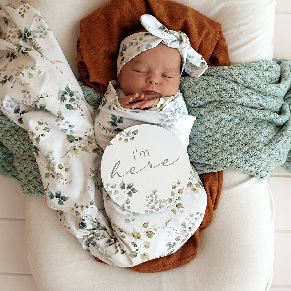 Eden Organic Jersey Wrap & Topknot Set