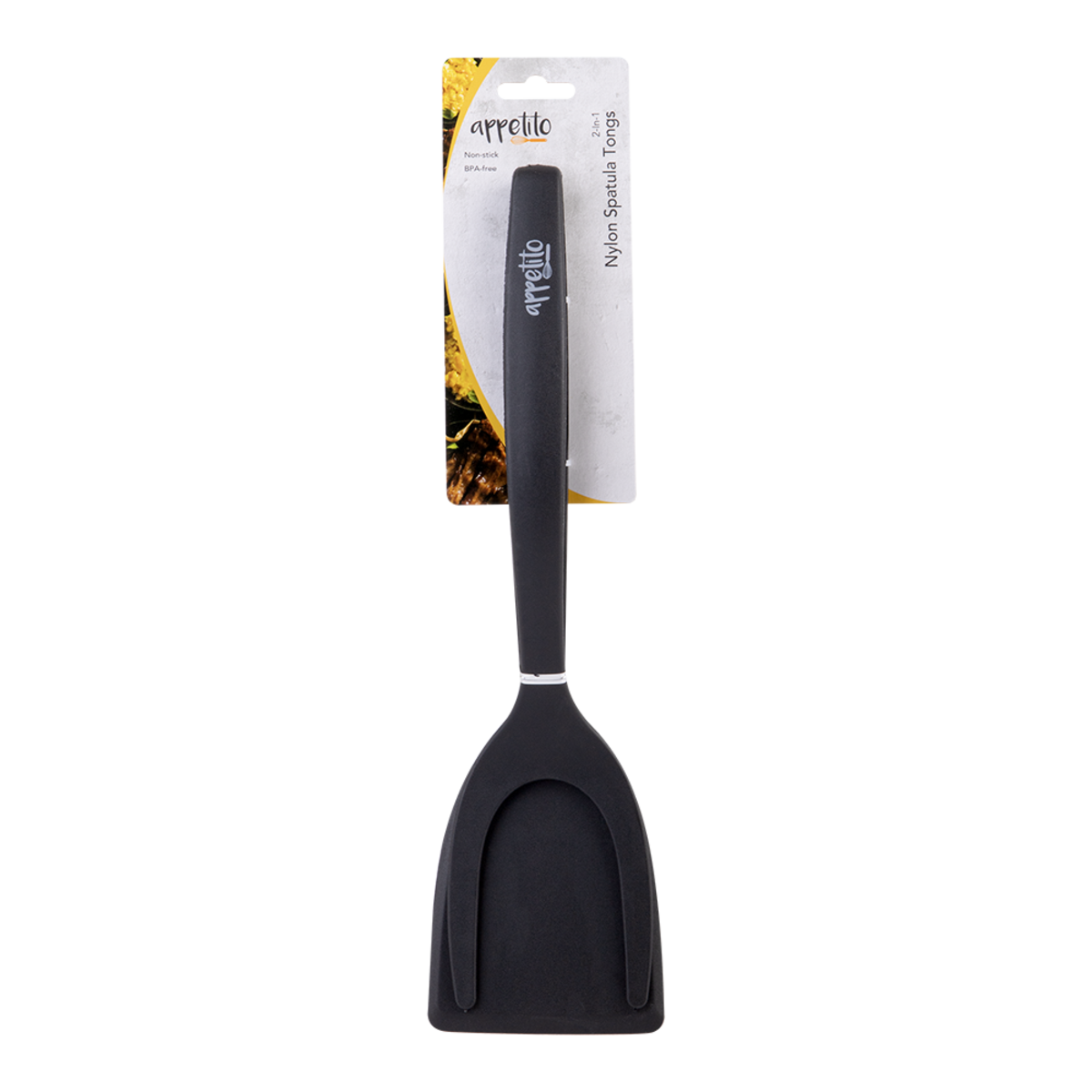 Appetito Nylon Black Spatula Tong