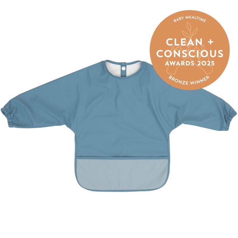 Recycled Long sleeve Bib - Two-tone Blue