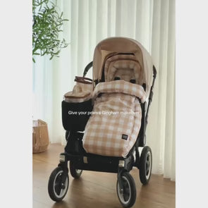 OiOi 4 in 1 Convertible Footmuff Beige Gingham