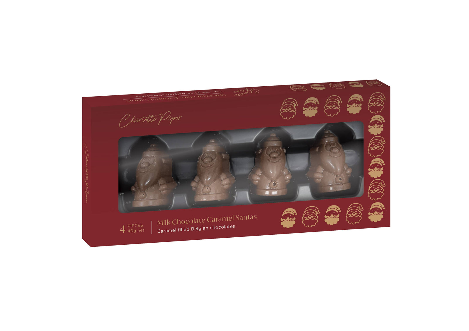 Charlotte Piper Caramel Filled Santa Milk Chocolate 40gm