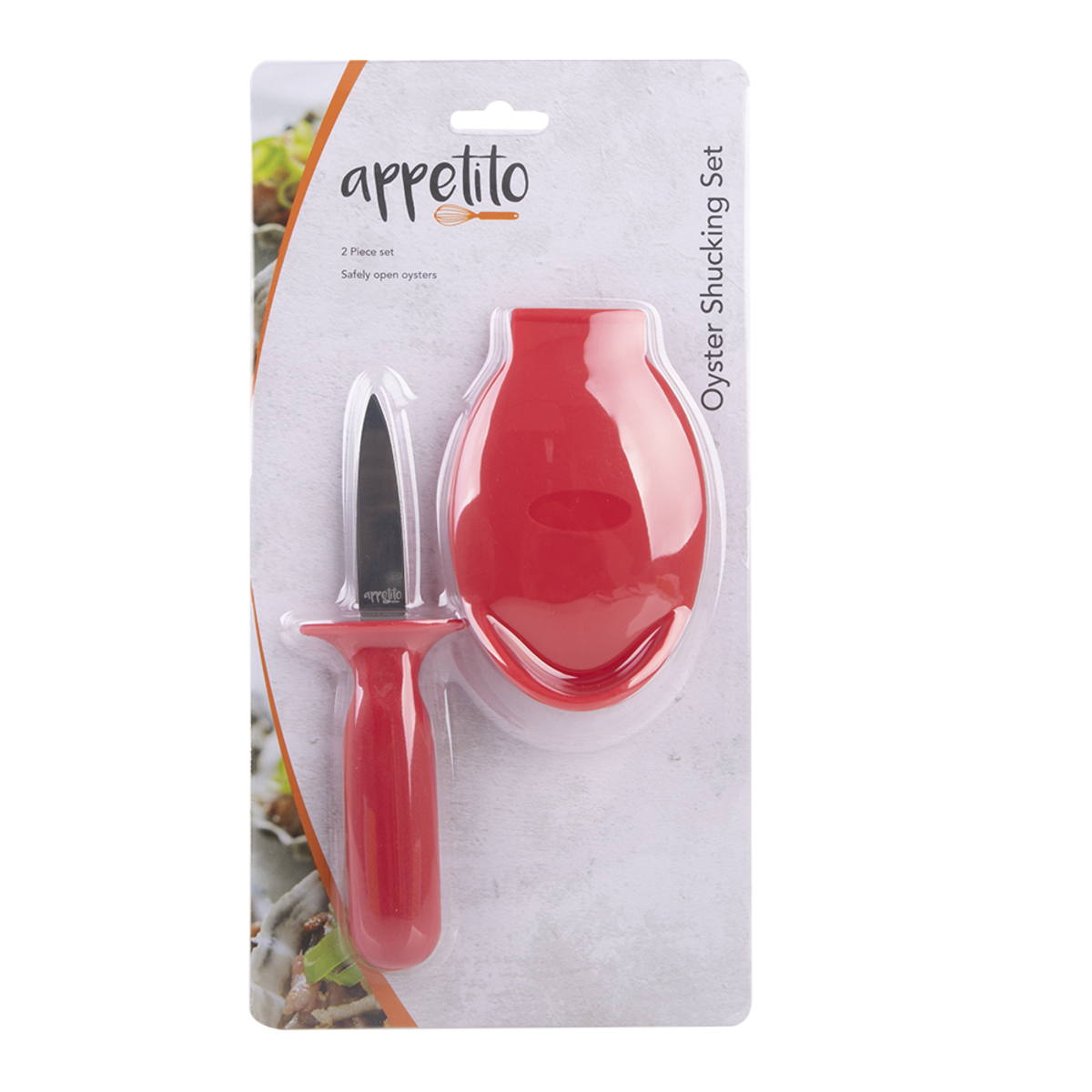 Appetito Oyster Shucking Set Red