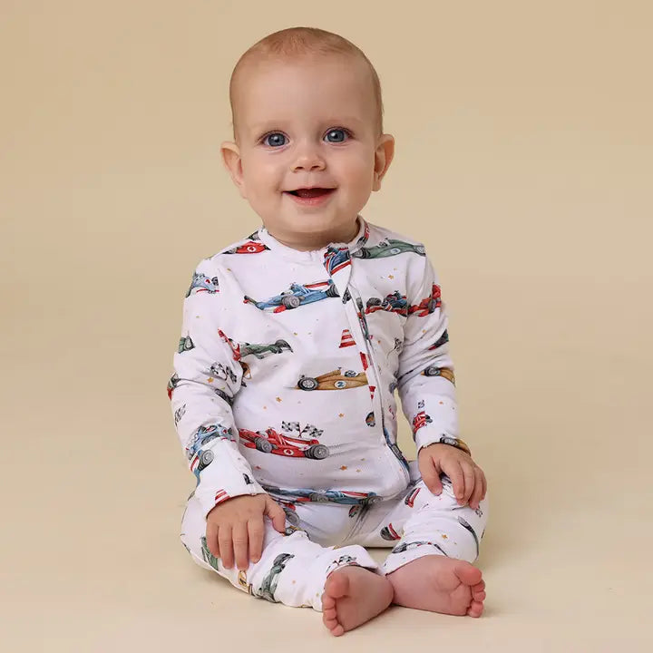 Snuggle Hunny Little Racers Snugglesuit Convertible Romper 0-3mths 000