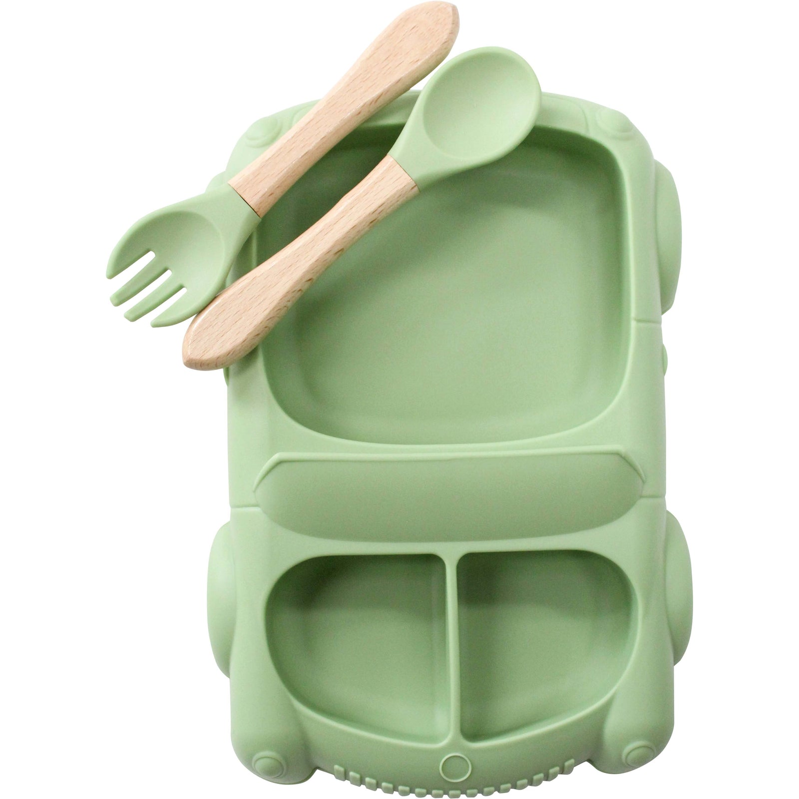 Silicone Suction Bowl And Cutlery Set Racer