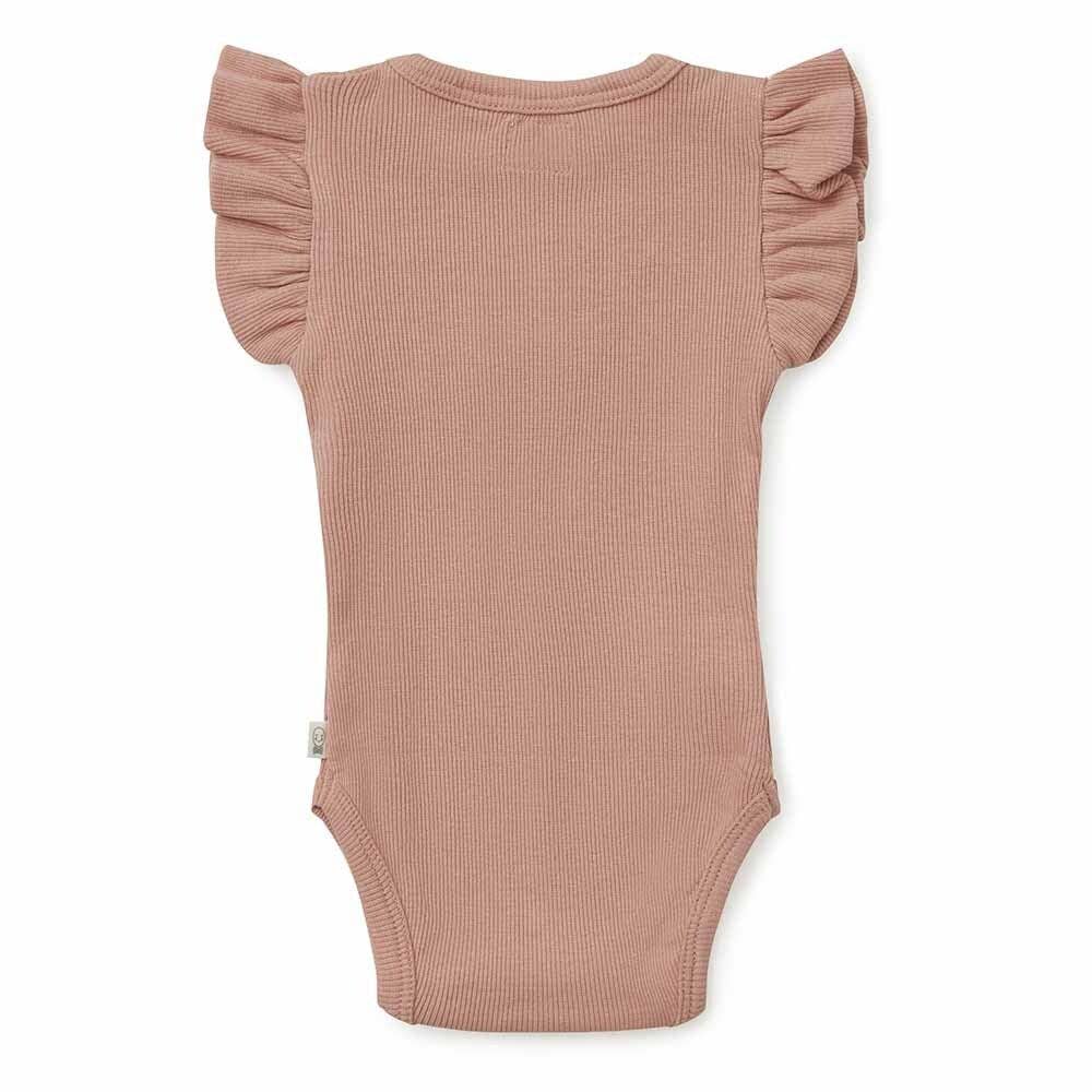 Rose Short Sleeve Organic Bodysuit: Newborn (0000)