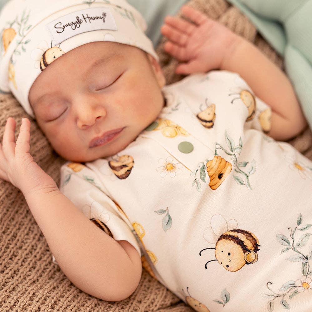 Bumblebees Short Sleeve Organic Bodysuit: 3-6 Months (00)