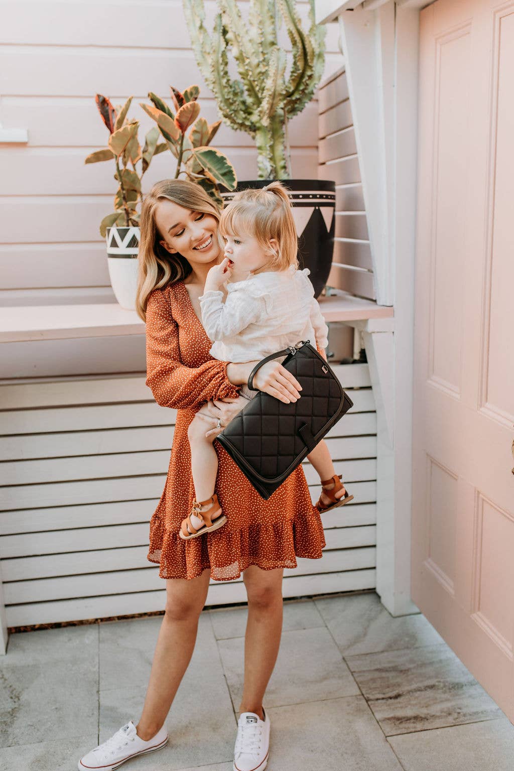 Change Mat Clutch - Black Quilt