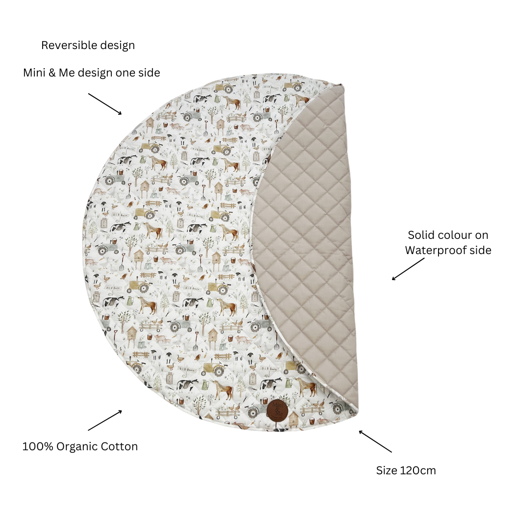Cuddle Bug & Co Padded Waterproof Playmat Farm Life