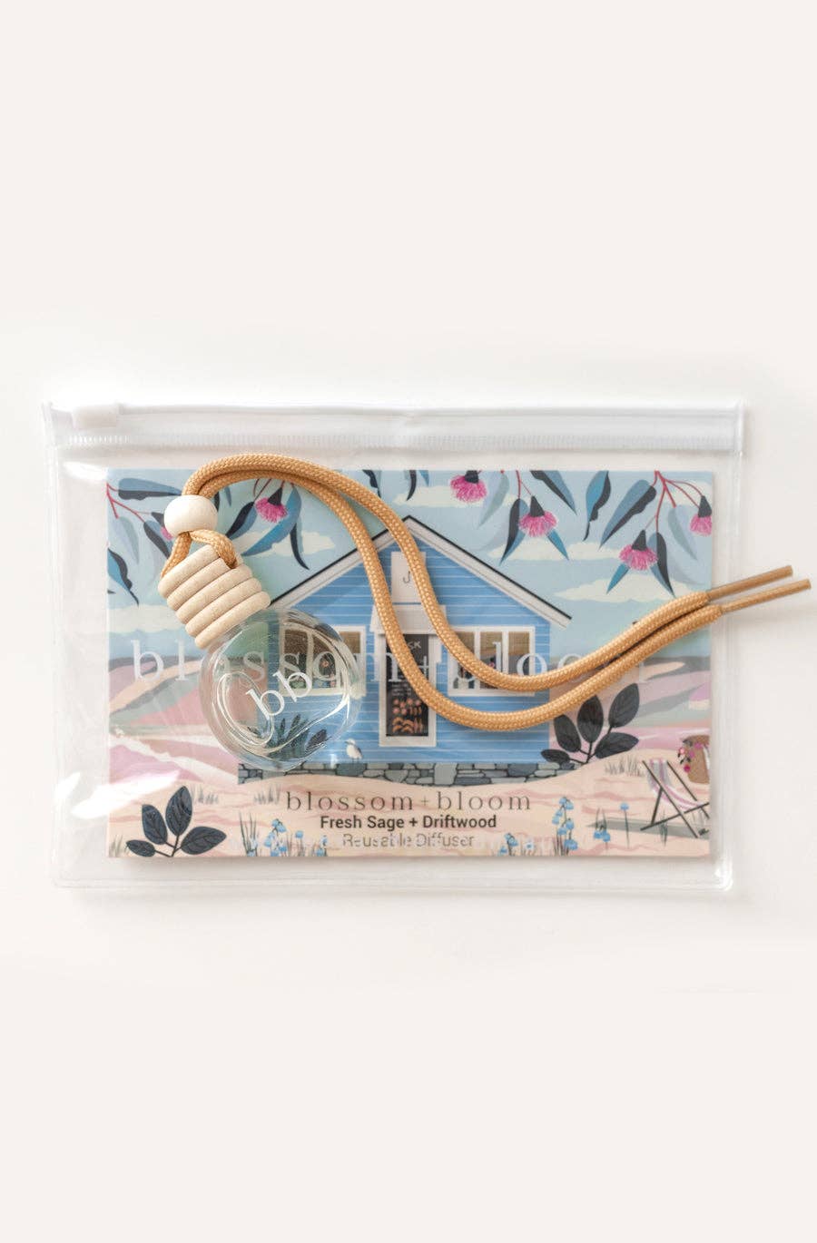 Fresh Sage + Driftwood - 10 ml Reusable Car Diffuser: Neutral Tie