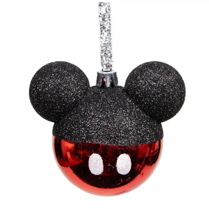Mickey Xmas Novelty Glitter Bauble