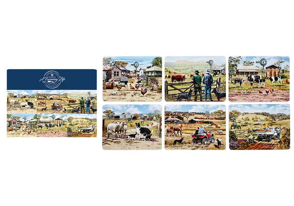 Ashdene A Farming Life Placemat 6pk