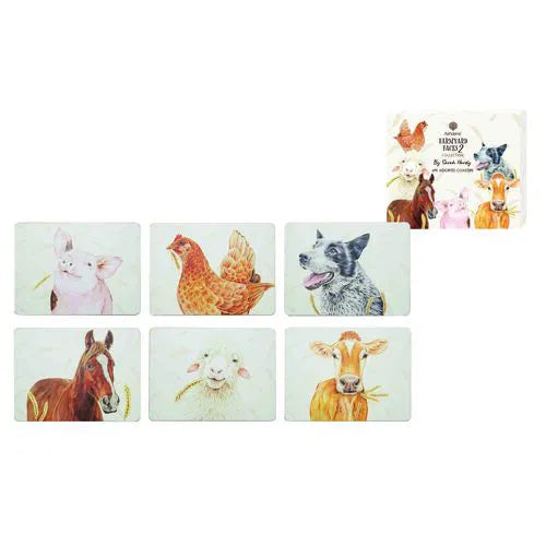 Ashdene Farm Faces Placemats Set 6