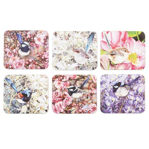 Ashdene Pretty Little Wren Coasters Set 6