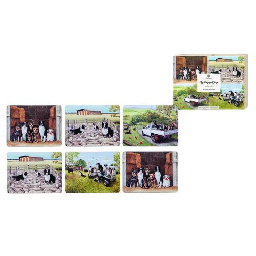 Ashdene Working Dogs Coasters 6 Pack