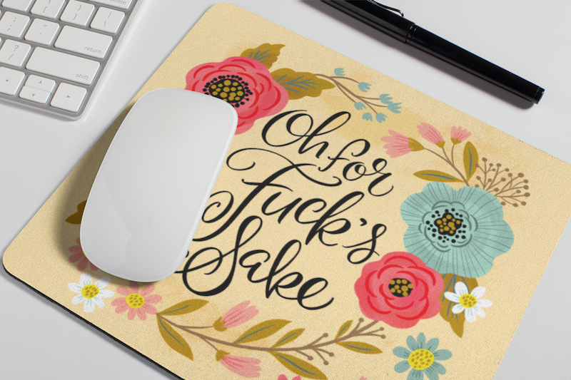 Oh For Fuck's Sake Mouse Pad: YELLOW