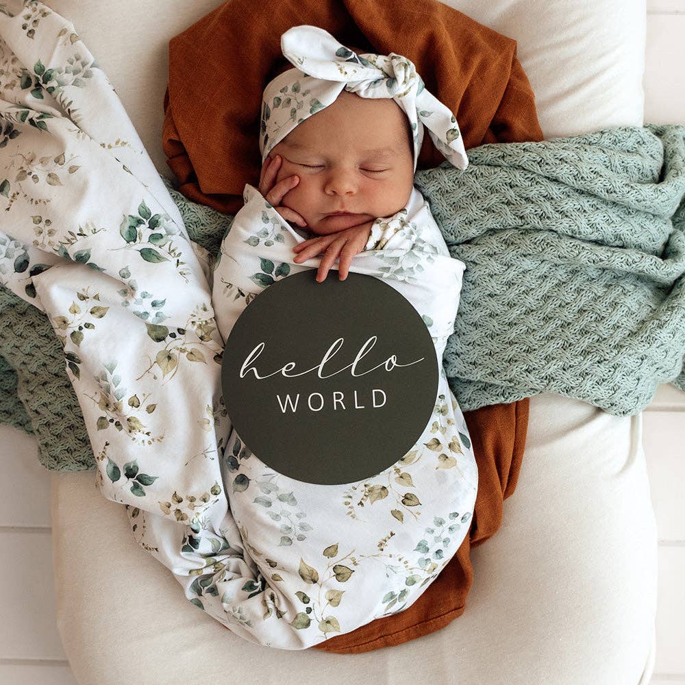 Eden Organic Jersey Wrap & Topknot Set