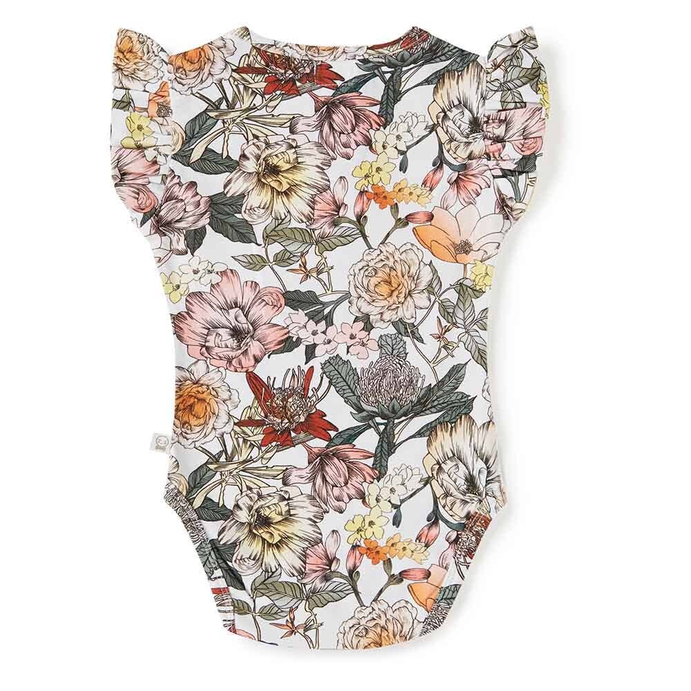 Australiana Short Sleeve Organic Bodysuit: Newborn (0000)