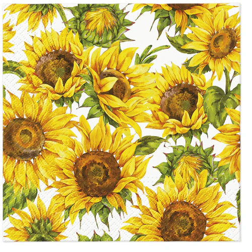 Paw Lunch Napkins 33cm Sunflower